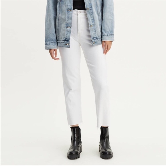 levis wedgie straight white